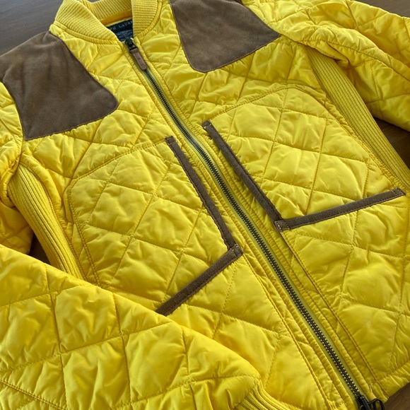 Ralph Lauren Equestrian Quilted Sport Jacket Bright Yellow - Picture 8 of 16